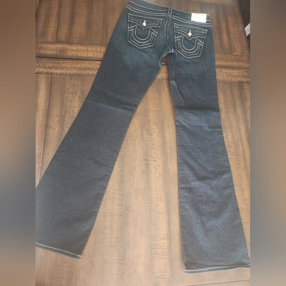 True‎ Religion Pearl Button Slight Flare Jeans Sz 28